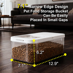 LivLab Mker transparent container body lets you check dry food levels at a glance