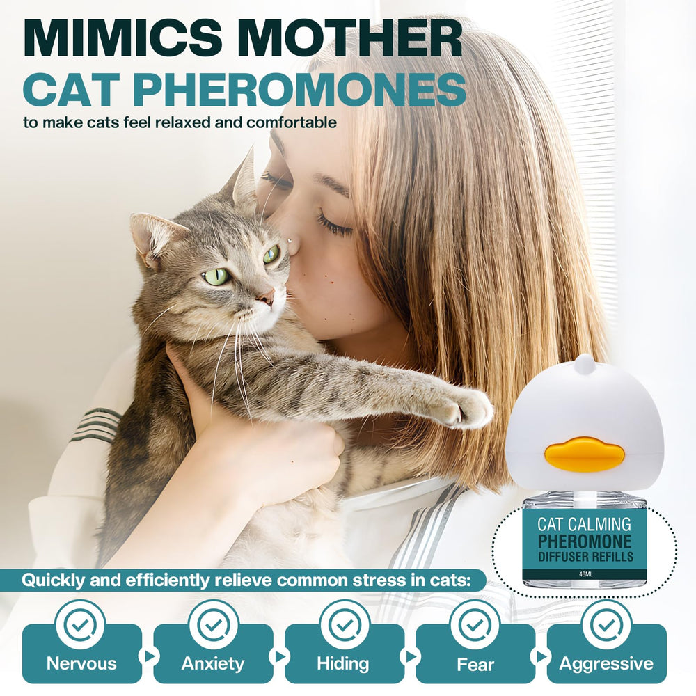 LIWENQI cat calming diffuser placed in a cozy room to create a tranquil space.