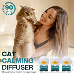 LIWENQI cat calming diffuser refill pack showing long lasting comfort for pets.