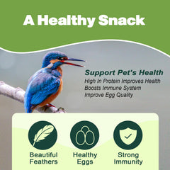 LIWII dried mealworms non GMO ingredients label emphasizes natural nutrition