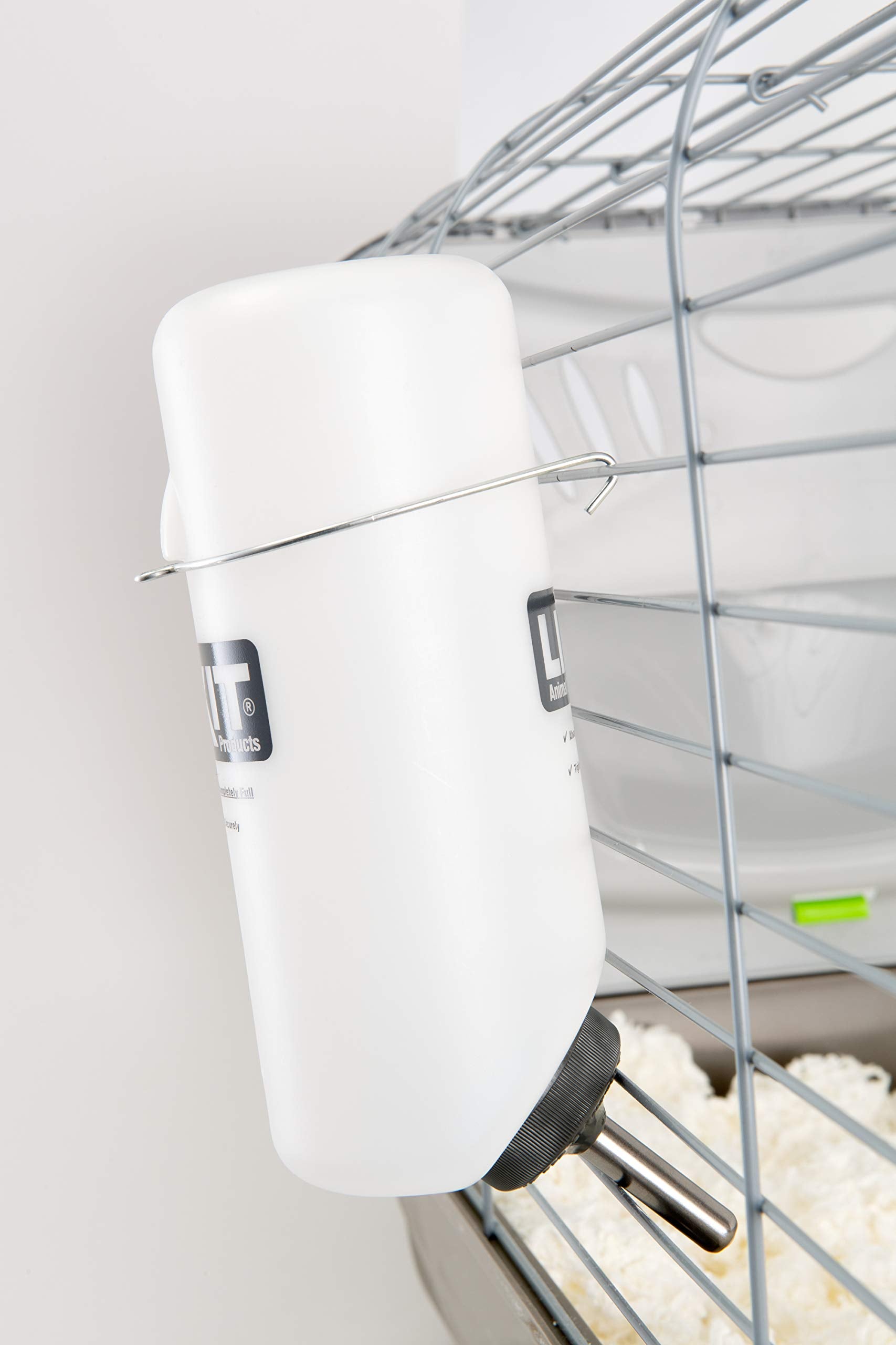Lixit stainless steel tube detail with smooth finish for pet safety.