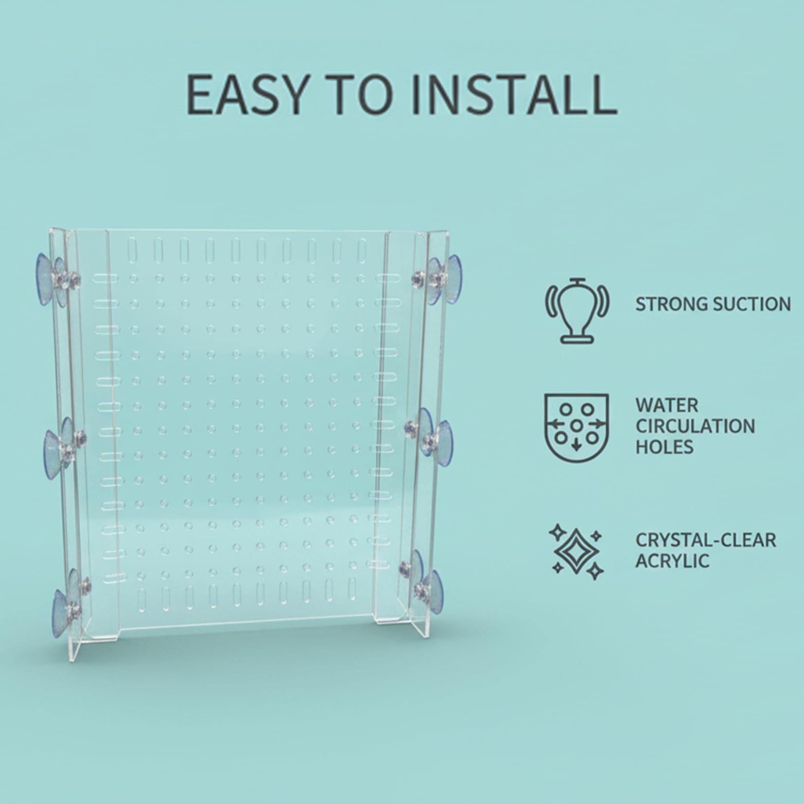 LIYAOLI clear acrylic divider shows crystal-clear tank division