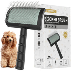 LBMBAIC dog slicker brush with 25mm pins for deep detangling and shedding control