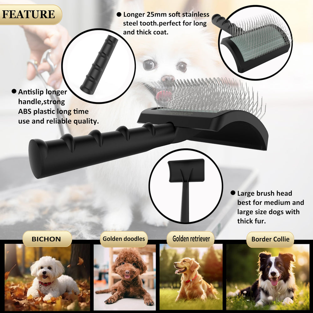 LBMBAIC long-pin design reaches thick coats for poodles and doodles