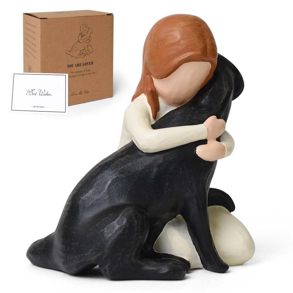 Lnrkai Black Labrador figurine with hand-painted finish for lasting keepsake home decor