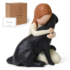Lnrkai Black Labrador figurine with hand-painted finish for lasting keepsake home decor