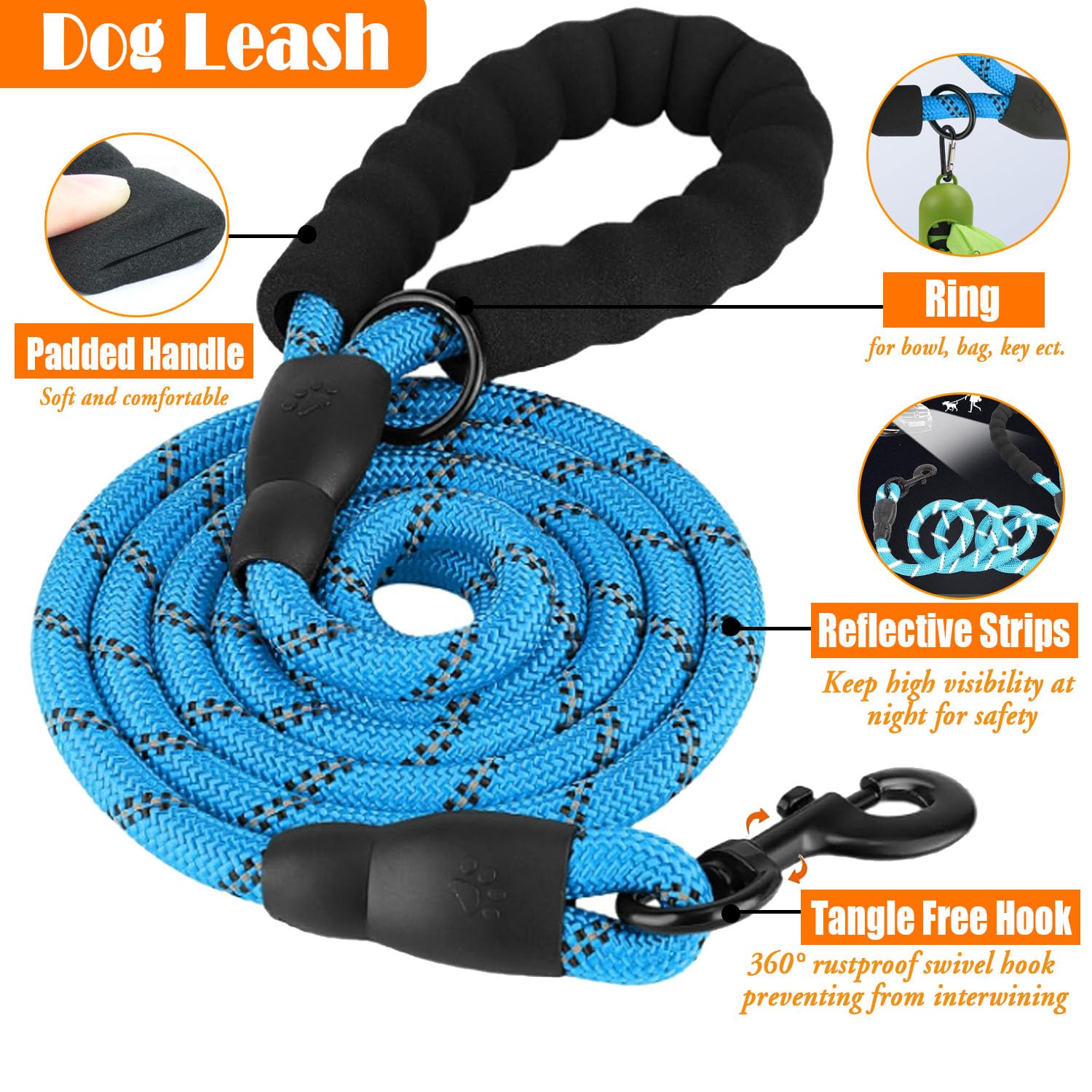 Lobeve collapsible dog bowl blue for on-the-go hydration