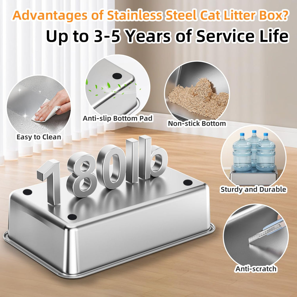 Lobeve durable metal construction promises a sturdy, long-lasting litter solution.