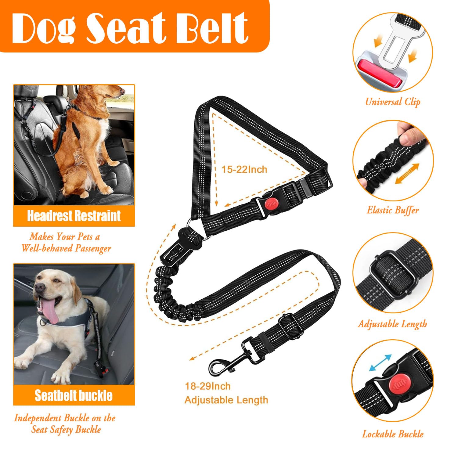LOBEVE durable nylon material orange closeup signals long-lasting everyday use.