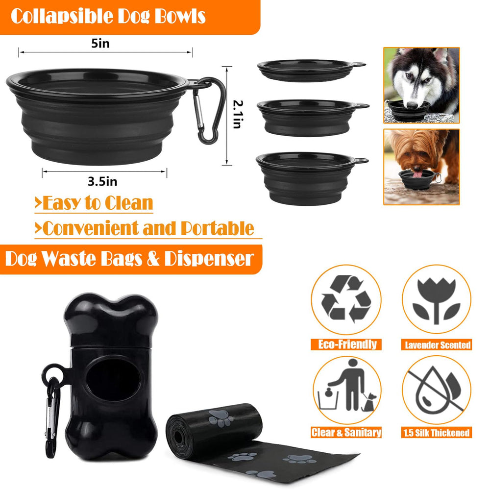 Lobeve easy-clean washable harness and collar in black