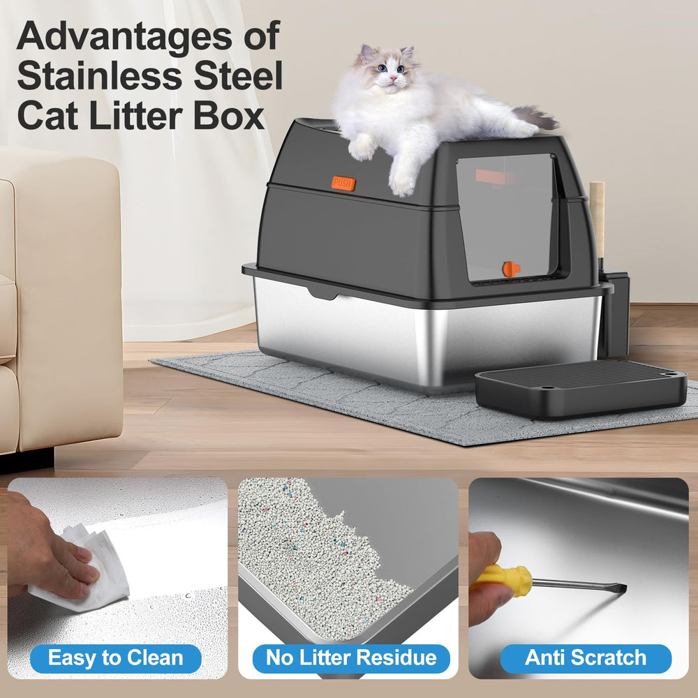 Lobeve filter-pedal accessibility aids easier exits for older or shorter cats.