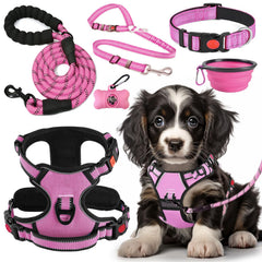 Lobeve No-Pull Harness on dog reduces tugging for smoother walks.