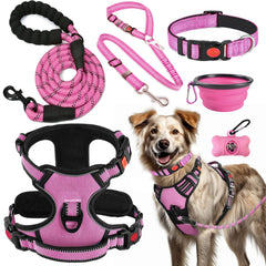 Lobeve no-pull harness pink with ergonomic design for comfortable daily walks.