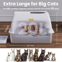 Lobeve stainless steel litter box components image showcases all in one kit for convenience