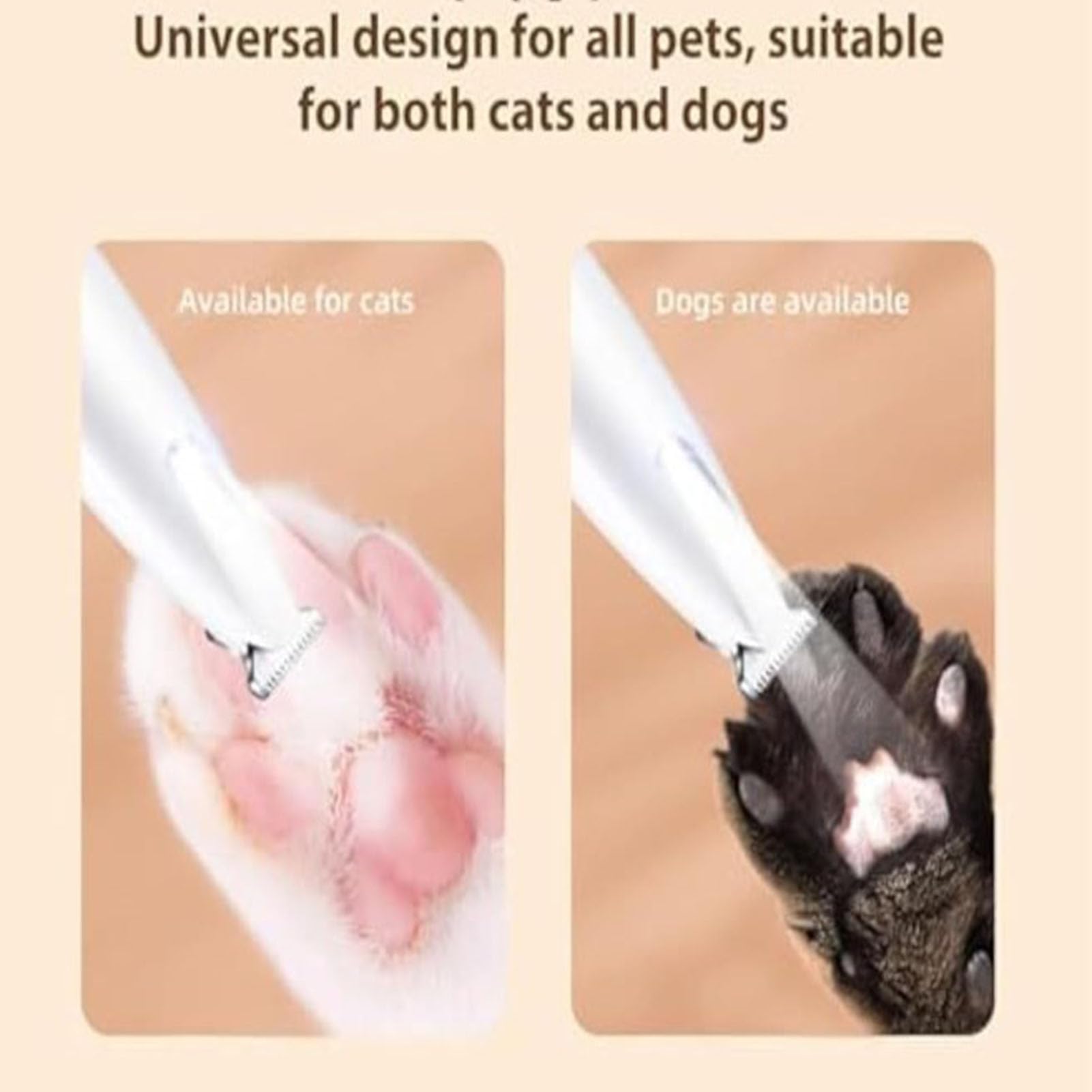 Lobuobi Petior Paw Trimmer cordless design for easy tangle-free sessions.