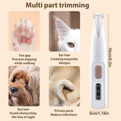 Lobuobi Petior Paw Trimmer eyes detail demonstrates safe grooming around eyes.