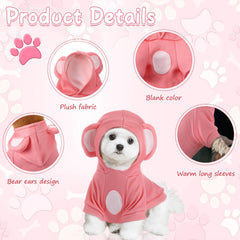 Locmeo dog hoodie purple fleece closeup emphasizes soft fabric and warmth.