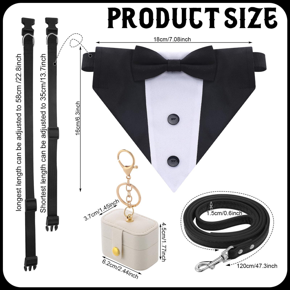 Locmeo dog tuxedo bandana adds chic detail for weddings and celebrations.