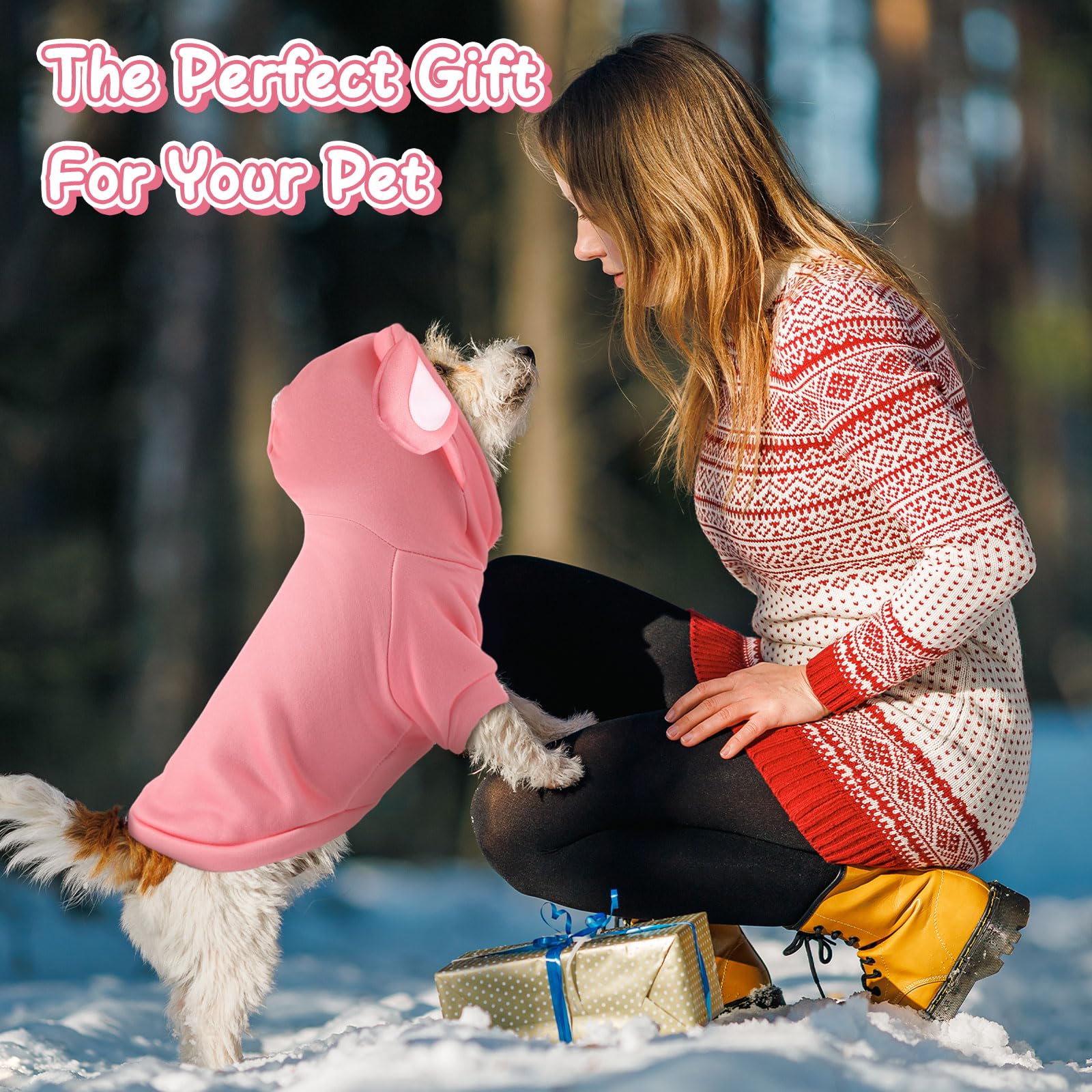 Locmeo windproof outer layer helps pets stay outdoors comfortably in winter.