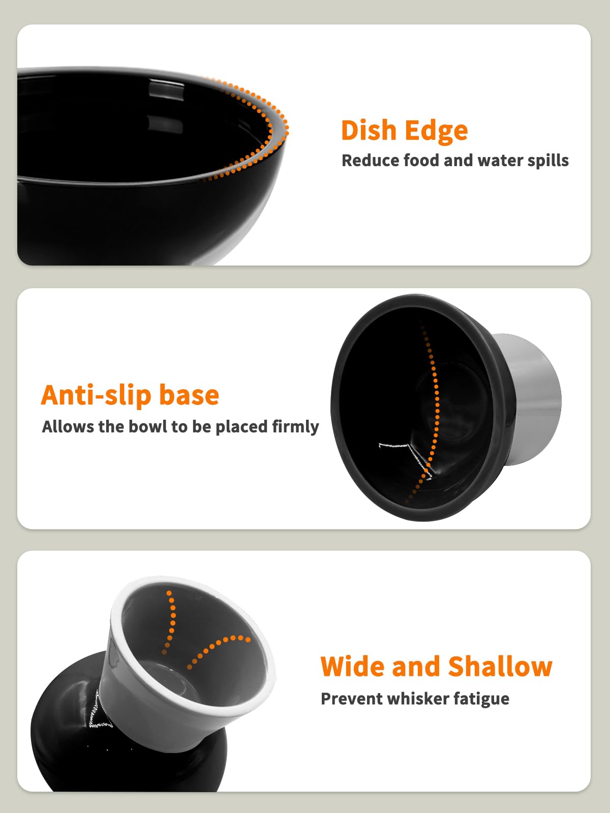 LoeJan porcelain black bowls are lead-free and dishwasher-safe.