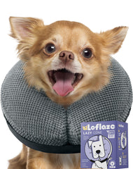 Loflaze collar-donut para perro facilita recuperación al permitir comer y beber.