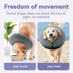 Loflaze collar-inflable para perro ofrece seguridad sin bloquear la visión.