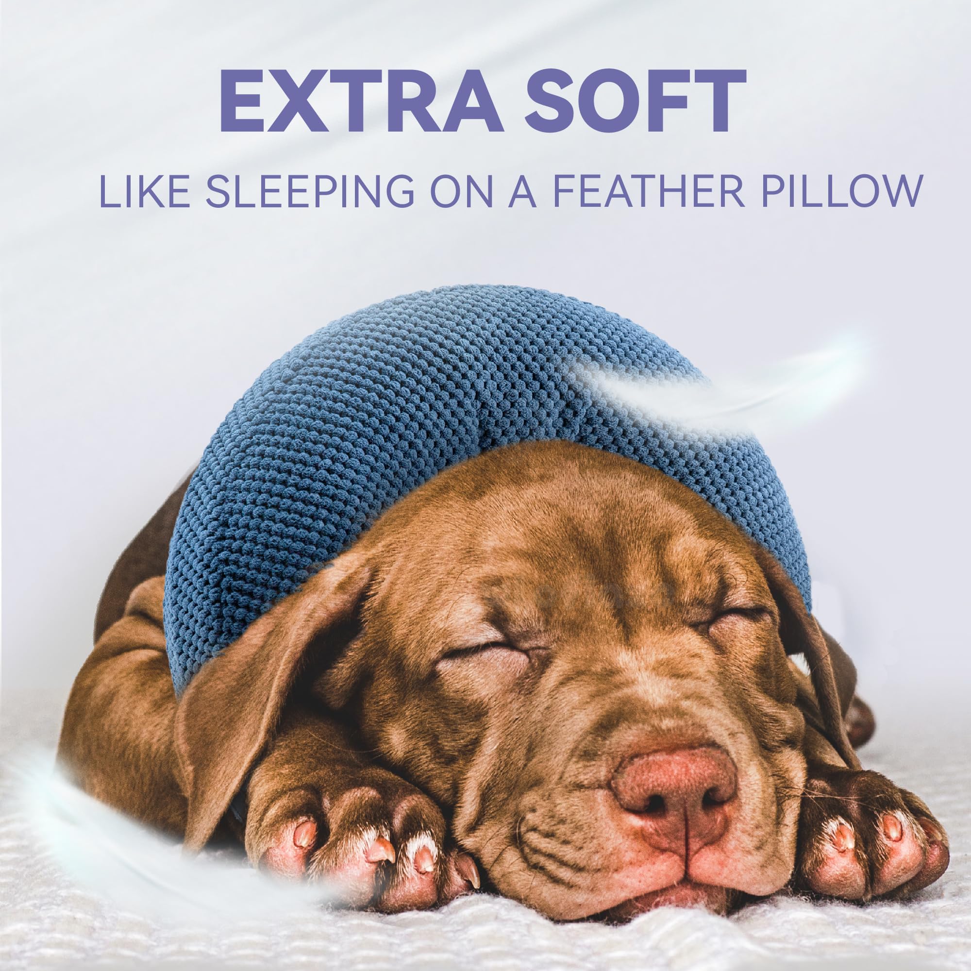 Loflaze inflatable dog cone collar blue XL donut cover shown for soft comfort