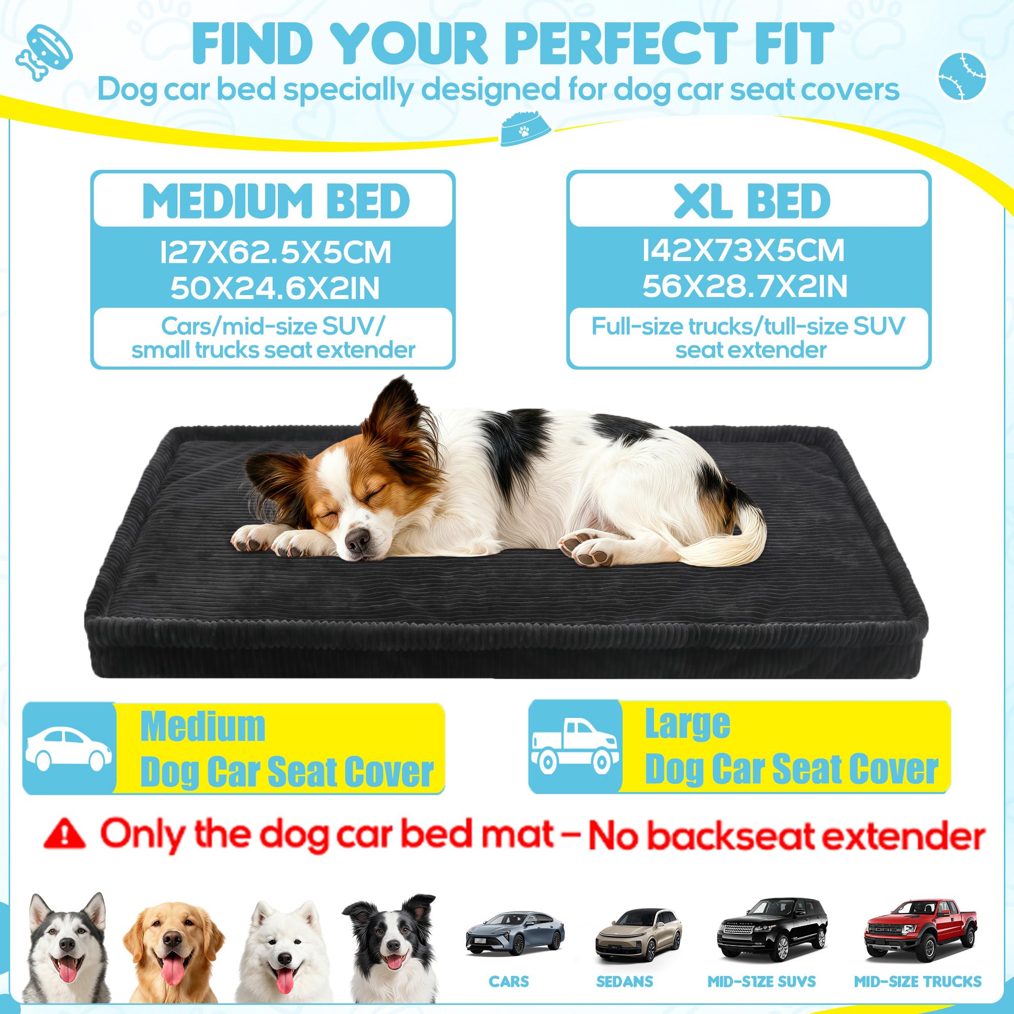 Loiion dog car bed egg crate foam supporting joints on trips