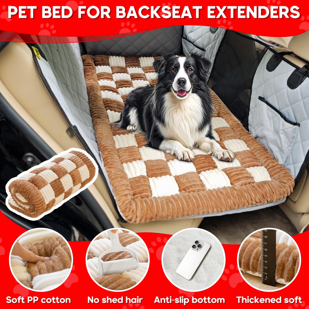 Loiion dog bed mat showing easy-clean surface after washing