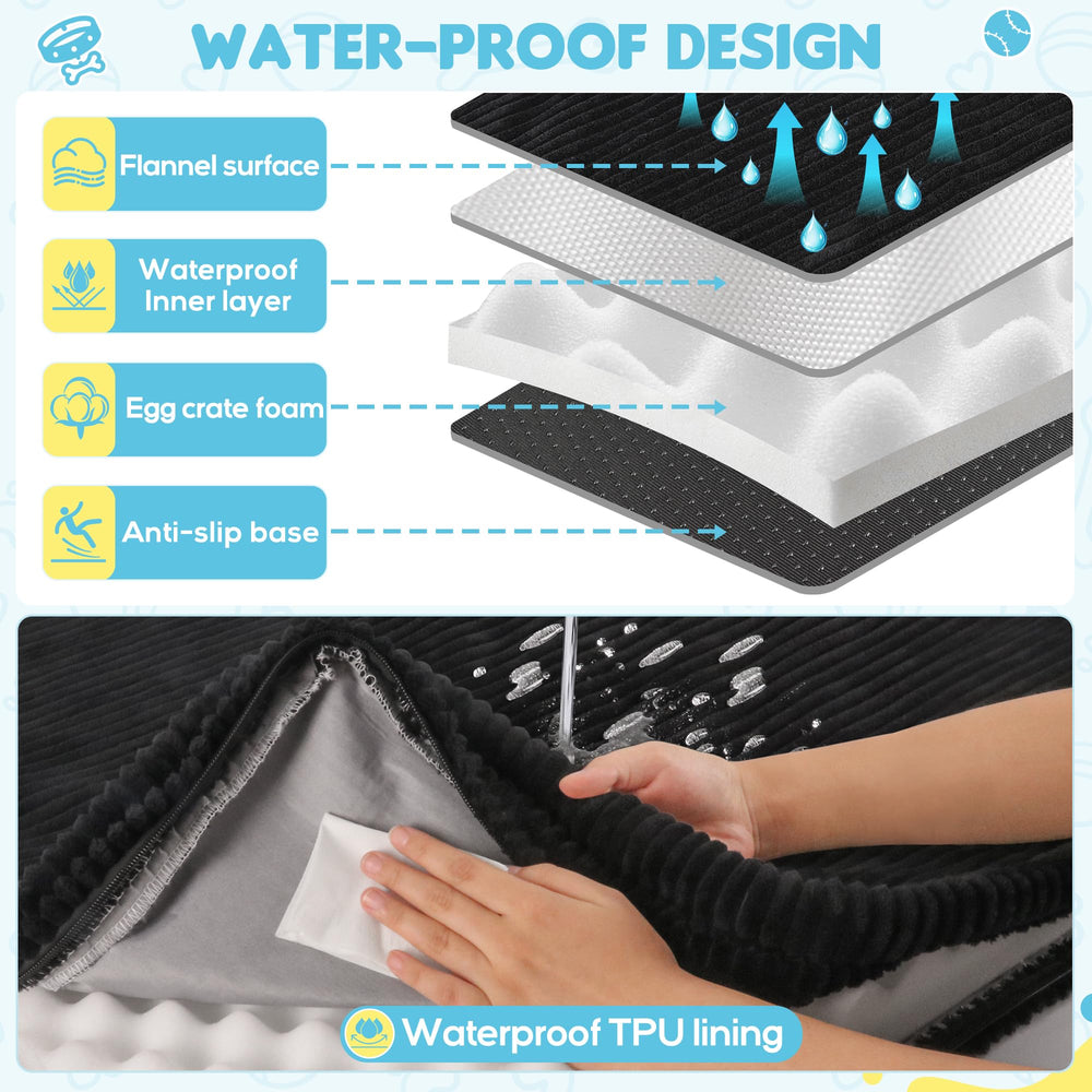 Loiion soft flannel dog bed ready to fluff up after opening