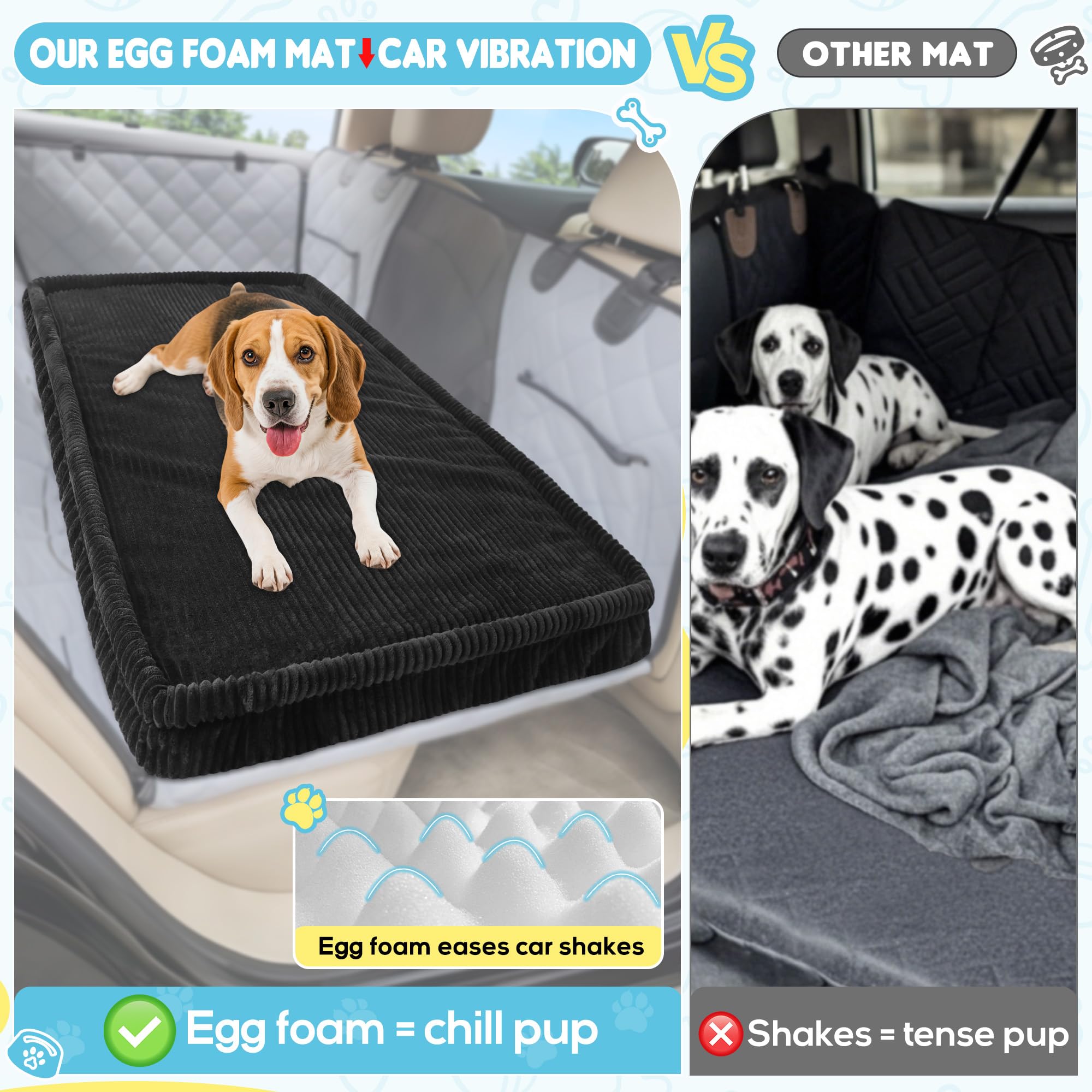 Loiion dog car bed ultra-soft flannel surface delivering cozy comfort