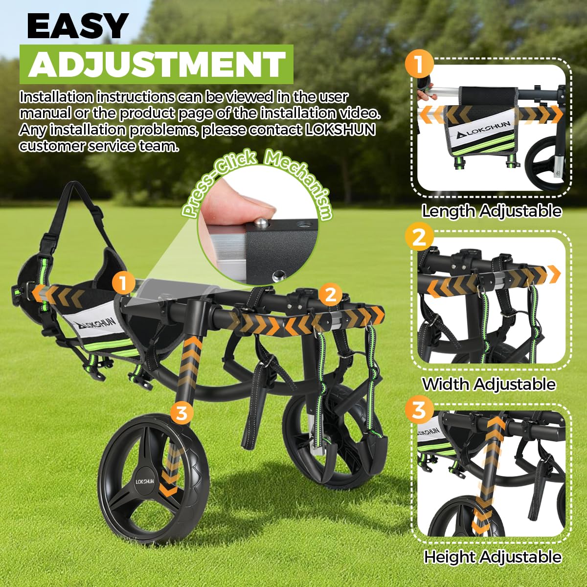 Lokshun all-terrain wheels provide stable rides on various surfaces
