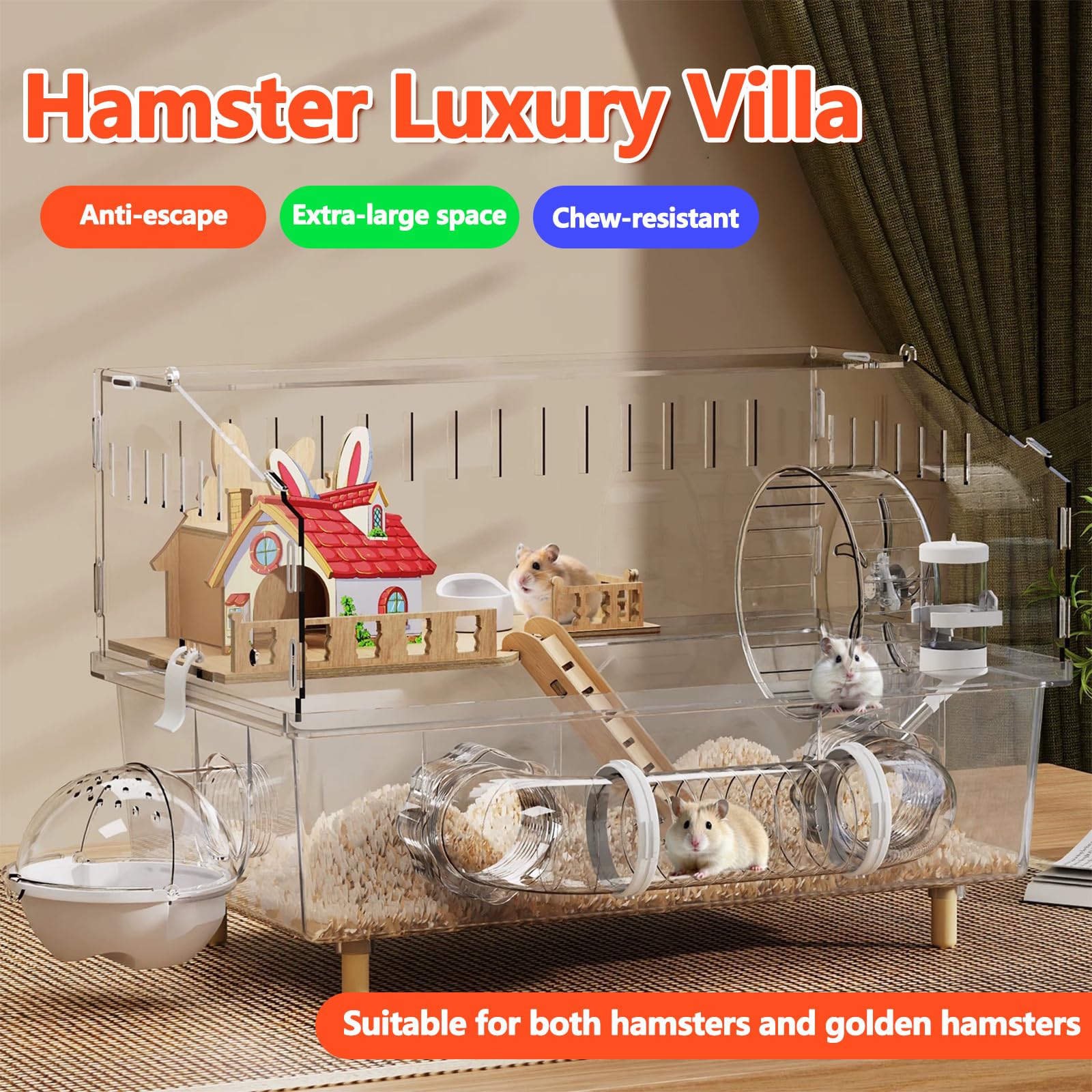 LOLLBIRD cage removable base tray facilitates quick, mess-free cleaning.