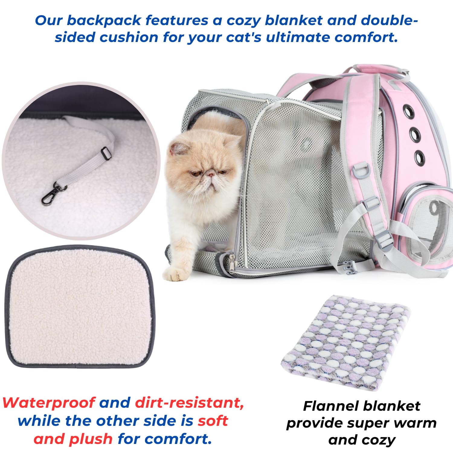 LOLLIMEOW all-season comfort duo with base cushion keeps pets cozy