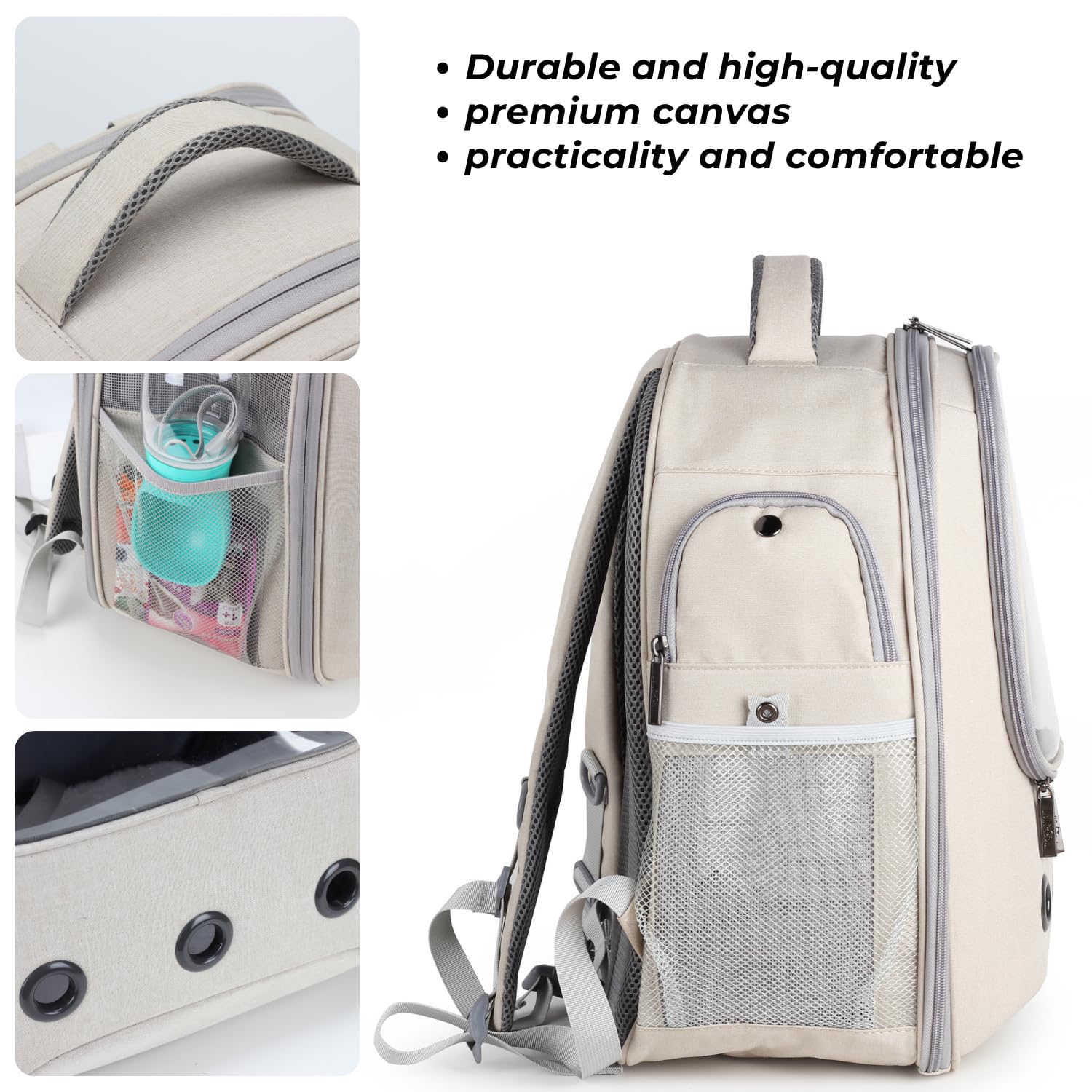 LOLLIMEOW backpack load reduction system eases wear with padded straps and back support