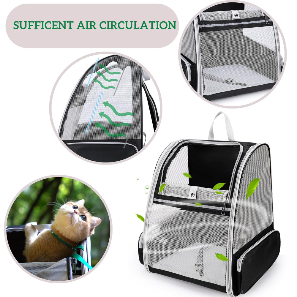 LOLLIMEOW cat backpack foldable design makes storage and travel easy.