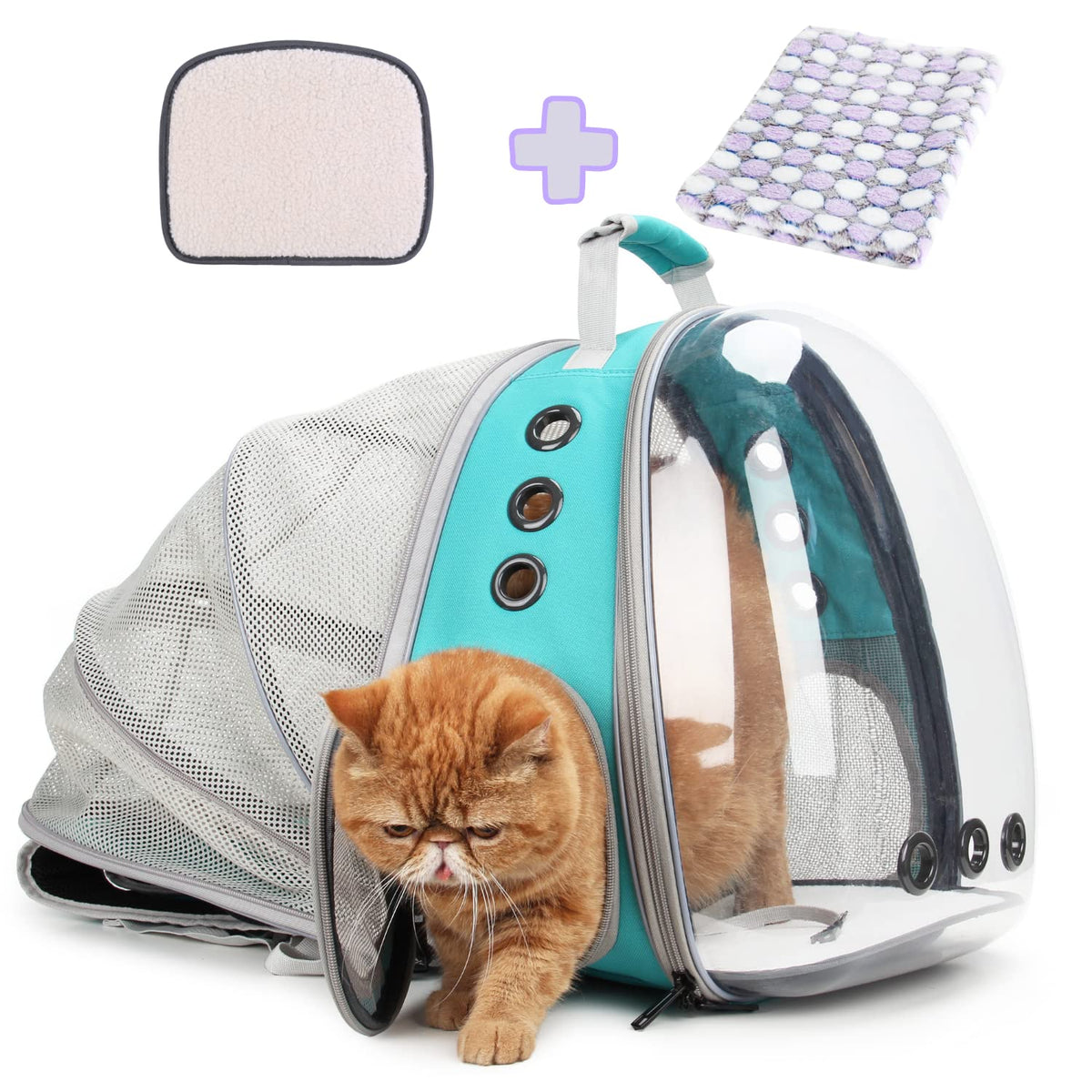 Lollimeow cat carrier backpack bubble window for safe outdoor observation during travel