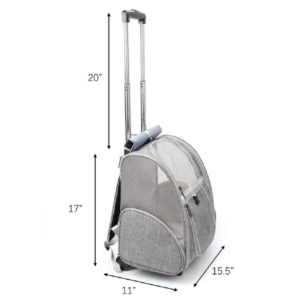 Lollimeow dog backpack wheels conversion enables versatile travel setups
