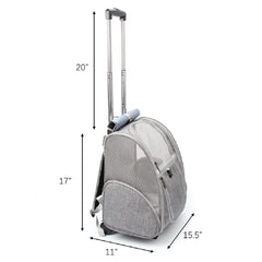 Lollimeow dog backpack wheels conversion enables versatile travel setups