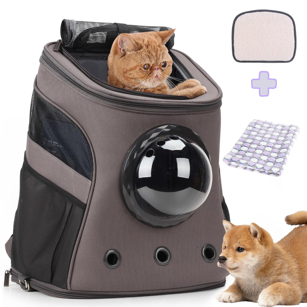 LOLLIMEOW large pet carrier backpack with bubble window provides a calm travel view