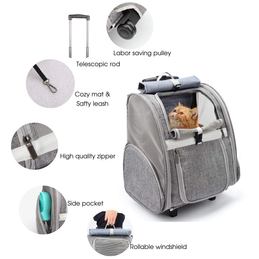 Lollimeow pet carrier ventilated mesh keeps pets comfortable