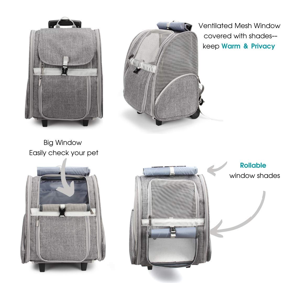 Lollimeow rollable window shade privacy feature for quiet travel