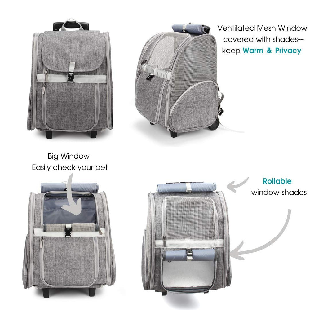 Lollimeow rollable window shade privacy feature for quiet travel