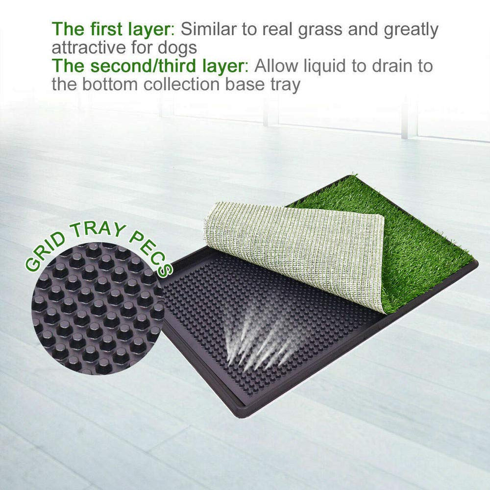 LOMANTOWN washable pee pads tray emphasizes reusable surface for mess-free maintenance.