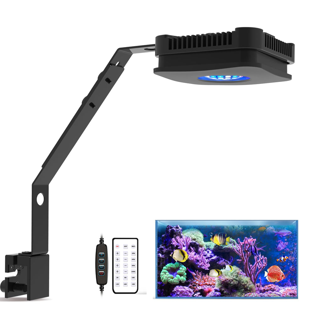 Lominie LED Aquarium Light full spectrum for vibrant reef colors.