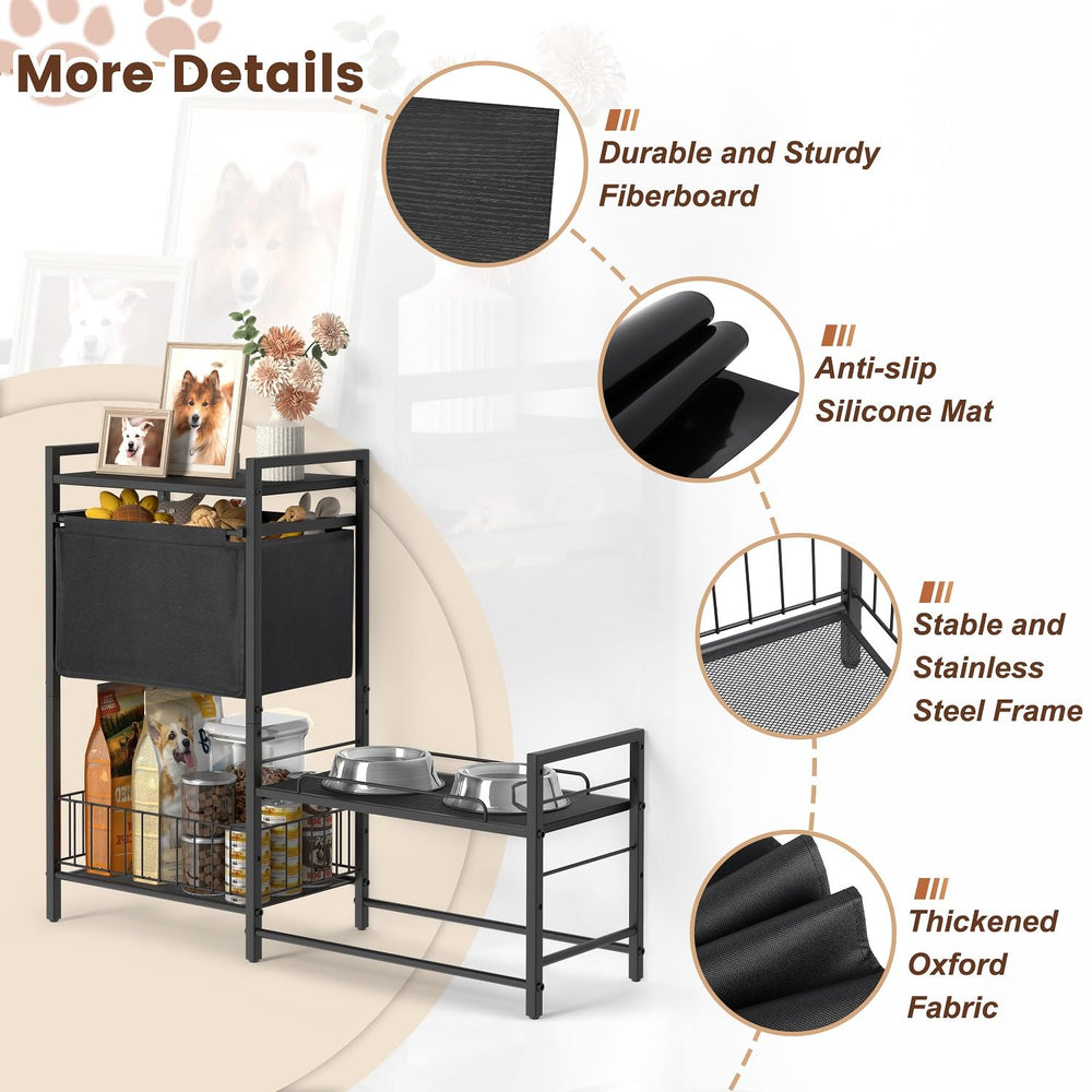 Lomivra dog toy-bin pull-out keeps toys tidy and reachable.