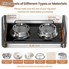 Lomivra Elevated Dog Bowls Stand at 10.2 inches supports comfortable neck posture