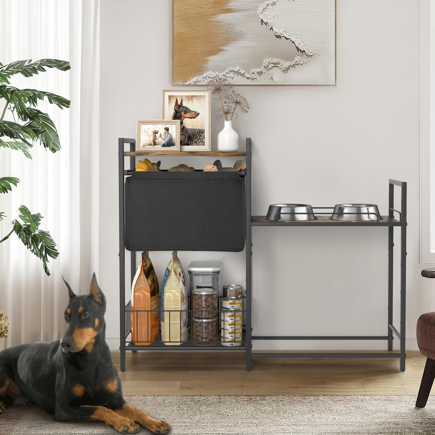 Lomivra Elevated Dog Bowls Stand at 22-inch height elevates feeding for tall dogs