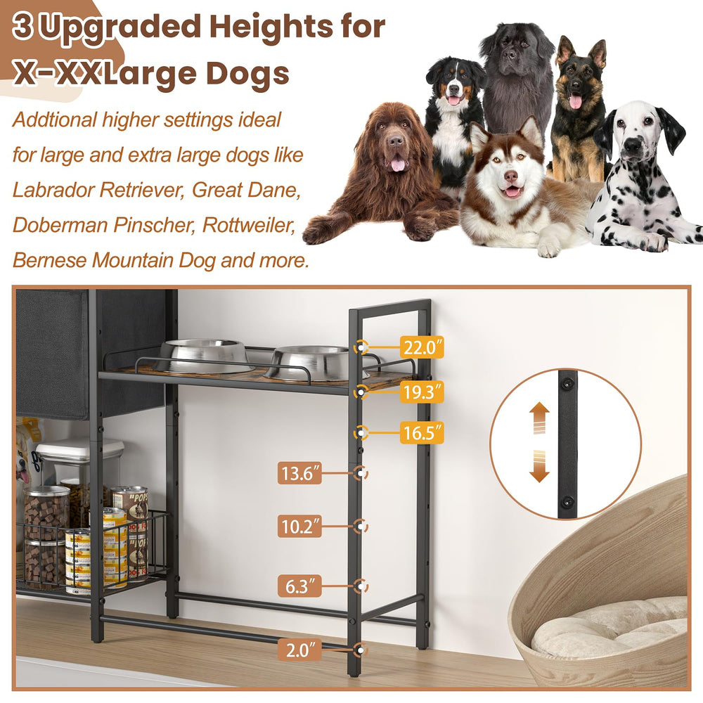 Lomivra Elevated Dog Bowls Stand at 6.3-inch height supports growing large dogs
