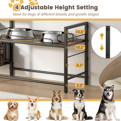 Lomivra adjustable-height stand adapts to dogs of all sizes.